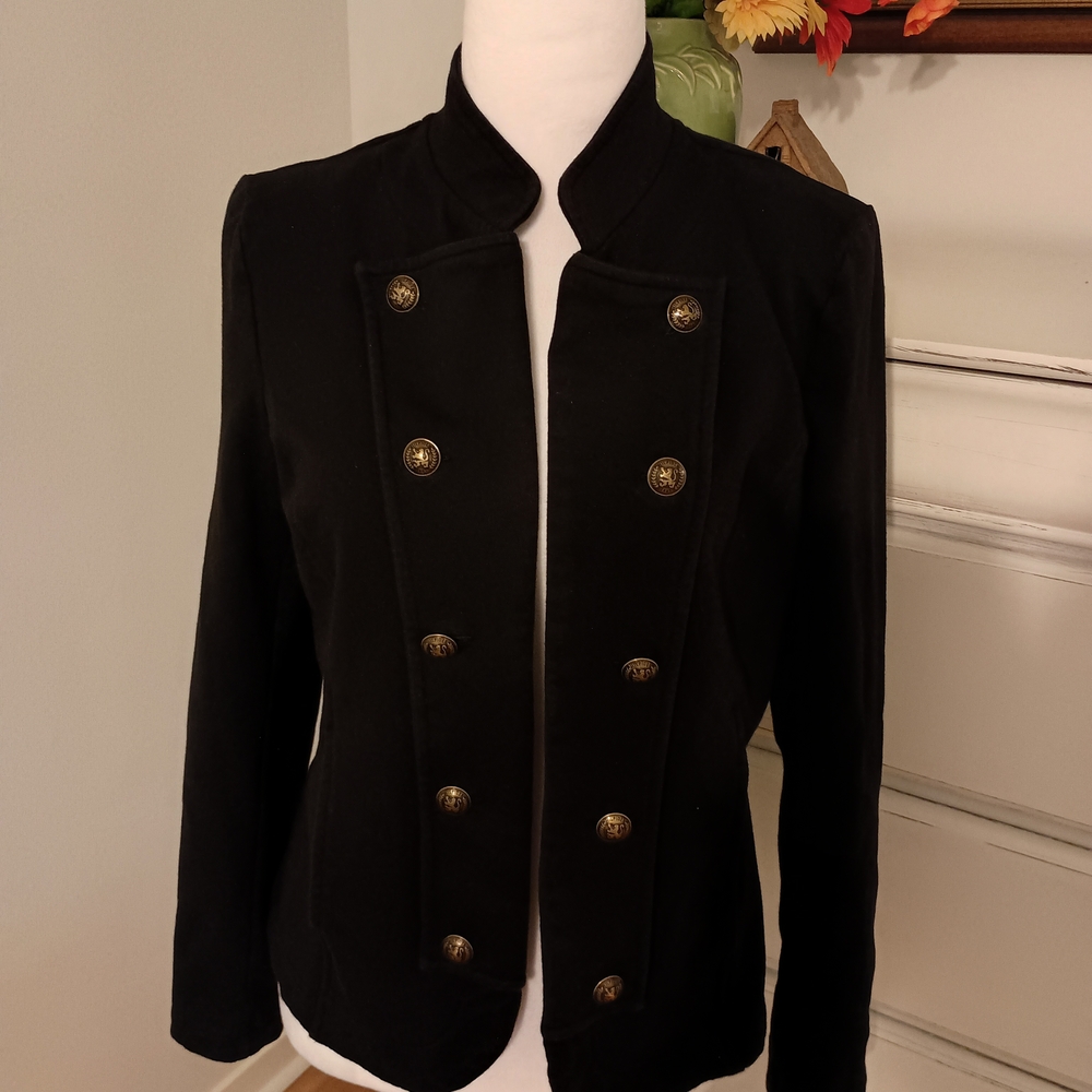 Elegant Black Double-Breasted Women's Blazer